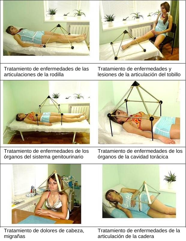 Tratamiento de enfermedades usando la energía piramidal